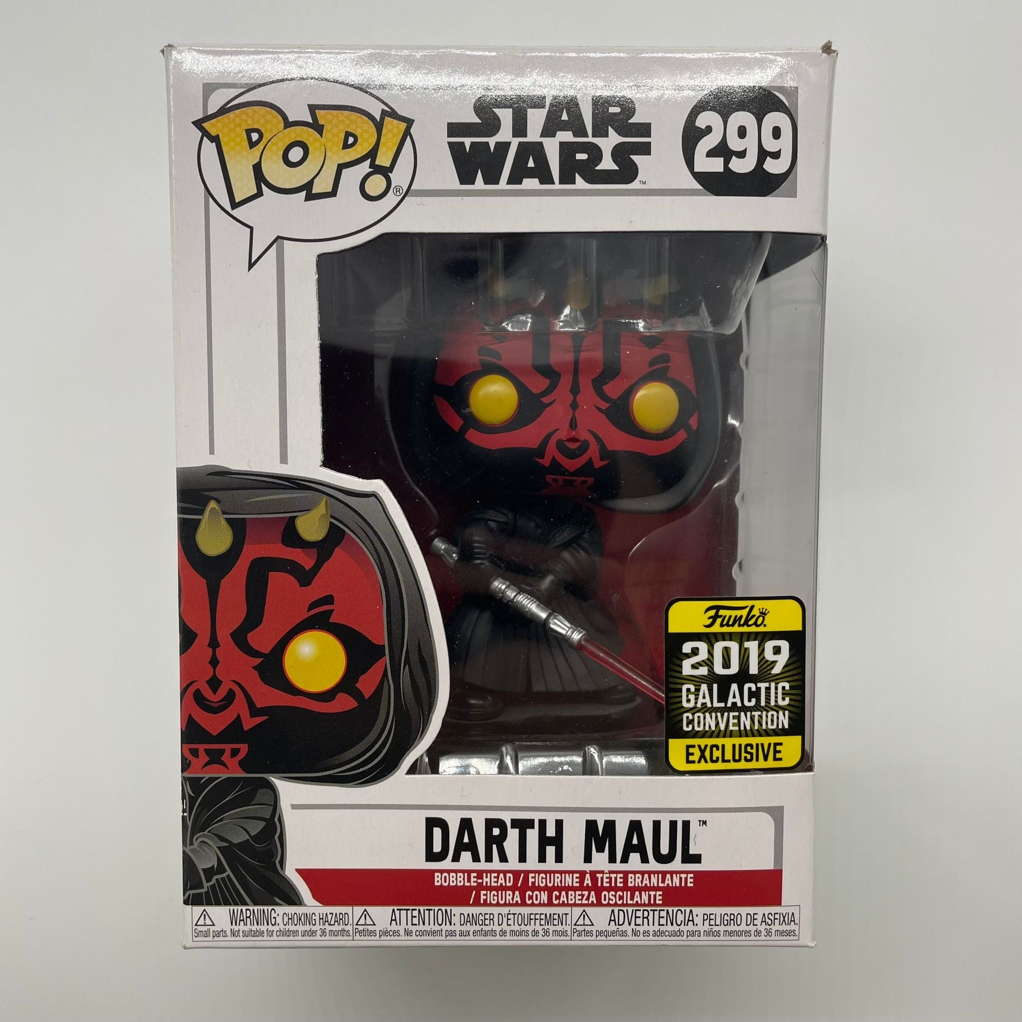 Darth Maul Star Wars Funko Pop Vinyl Figure #299 - Collectible Sith Lord Action Toy for Fans & Display | Perfect for Home Decor, Office Display & Gift Giving