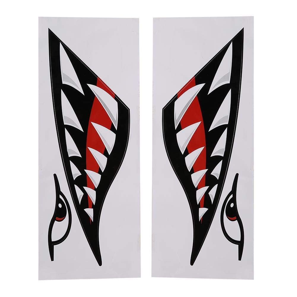 Premium Shark Car Stickers 2-Pack - High-Quality Vinyl Decals for Cars, Trucks, Boats & Motorcycles - Waterproof & UV Resistant for Outdoor Use - Perfect for Automotive, Marine & Adventure Enthusiasts