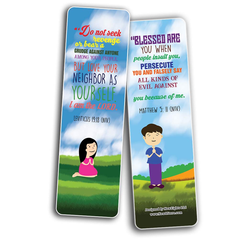Christian Bible Bookmarks on Bullying (60-Pack) - Sunday School Rewards & Party Favors for Church Events