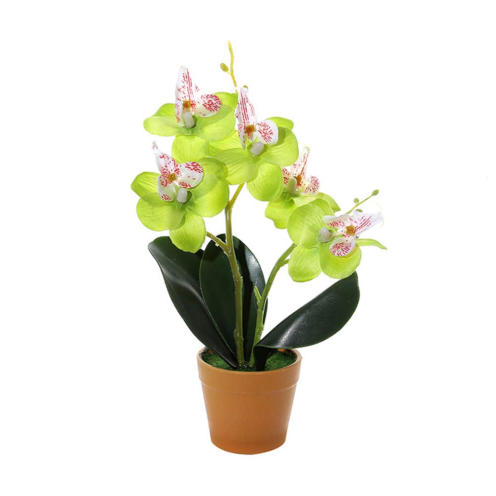 Artificial Butterfly Orchid Bonsai Pot - Green Silk Flower for Home, Garden, Wedding & Party Decor | Elegant Indoor & Outdoor Decoration