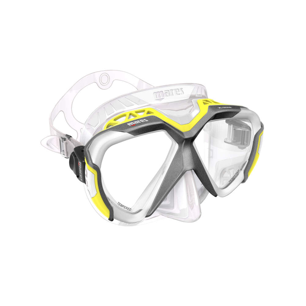 Mares X Wire Scuba Diving Mask - Anti-Fog, UV Protection, Wide View for Snorkeling & Underwater Exploration