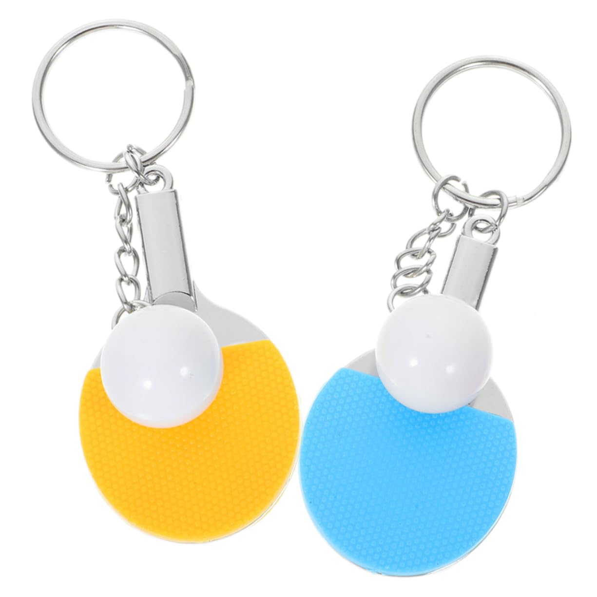 WOONEKY 2pcs Cute Table Tennis Ball Keychains - Perfect Gift for Table Tennis Players, Sports Enthusiasts & Keychain Collectors