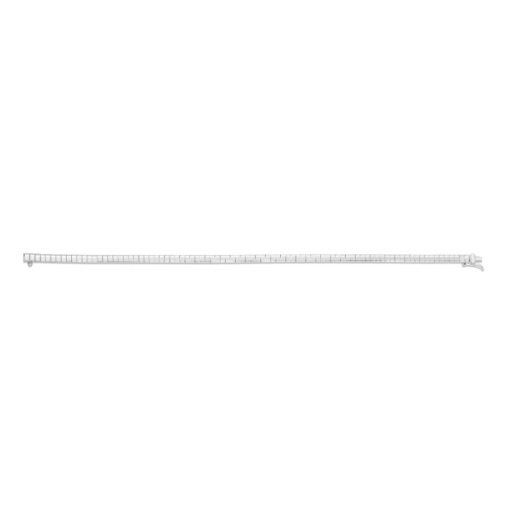 14K Gold Omega Chain Bracelet for Women - Elegant Brick Link Design, Durable & Hypoallergenic Jewelry for Daily Wear, Gifts & Special Occasions