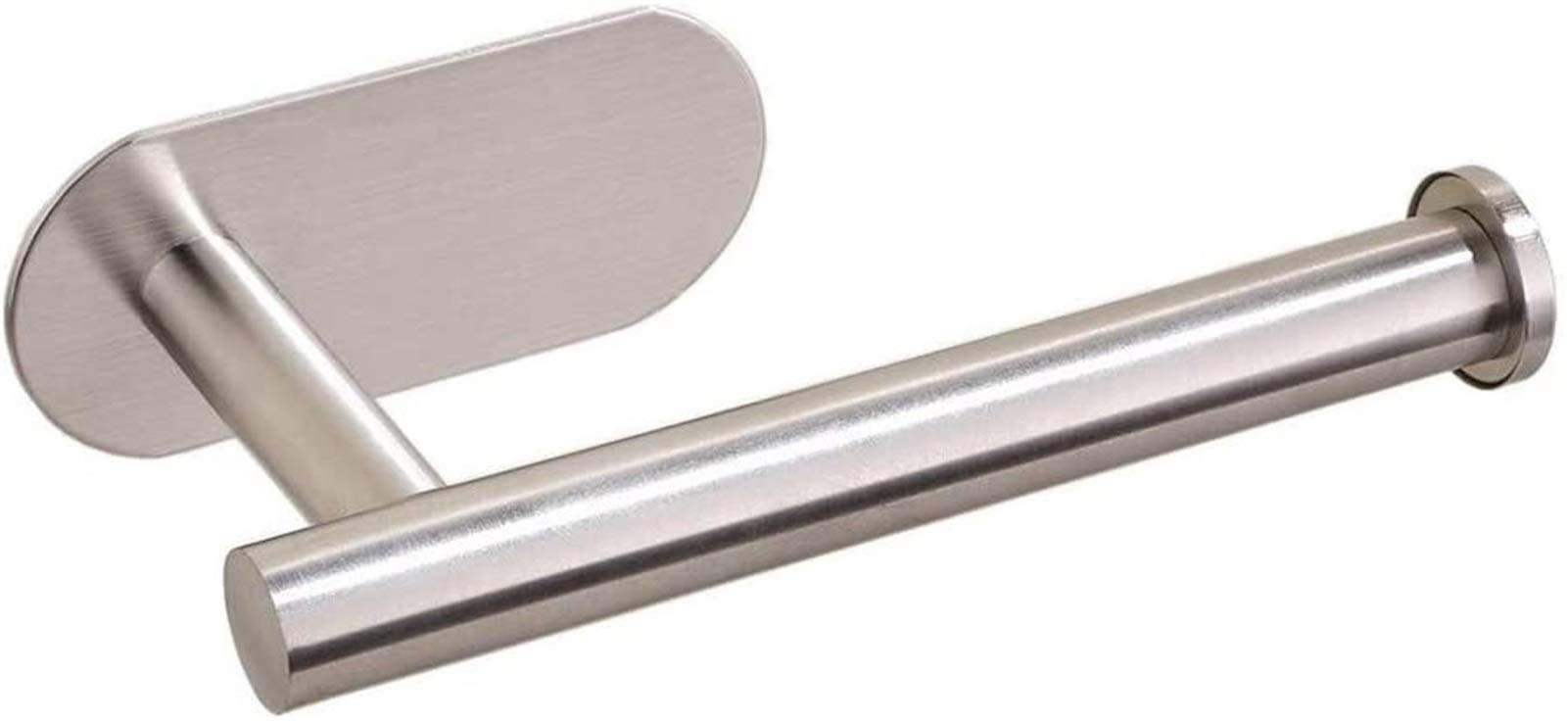 304 Stainless Steel Wall-Mounted Toilet Paper Holder - No Drilling Adhesive Bathroom Tissue Roll Dispenser for Modern Homes, Apartments & RVs