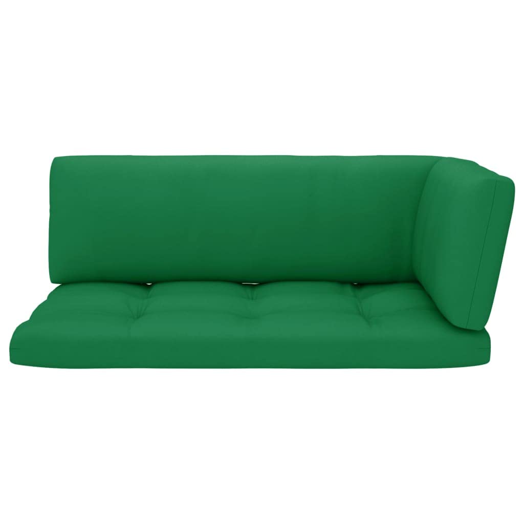 **3-Piece Thickly Padded Pallet Sofa Cushions Set - Green Outdoor Patio Furniture Cushions for Comfortable Seating | Perfect for Garden, Deck, and Backyard Relaxation**