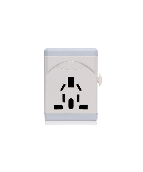 Monocozzi Smighty Global Travel Adapter with 2.1A Dual USB Ports - Universal Power Converter for International Travel (US/EU/UK/AU) - Perfect for Charging Phones, Tablets & Laptops on Vacation or Business Trips
