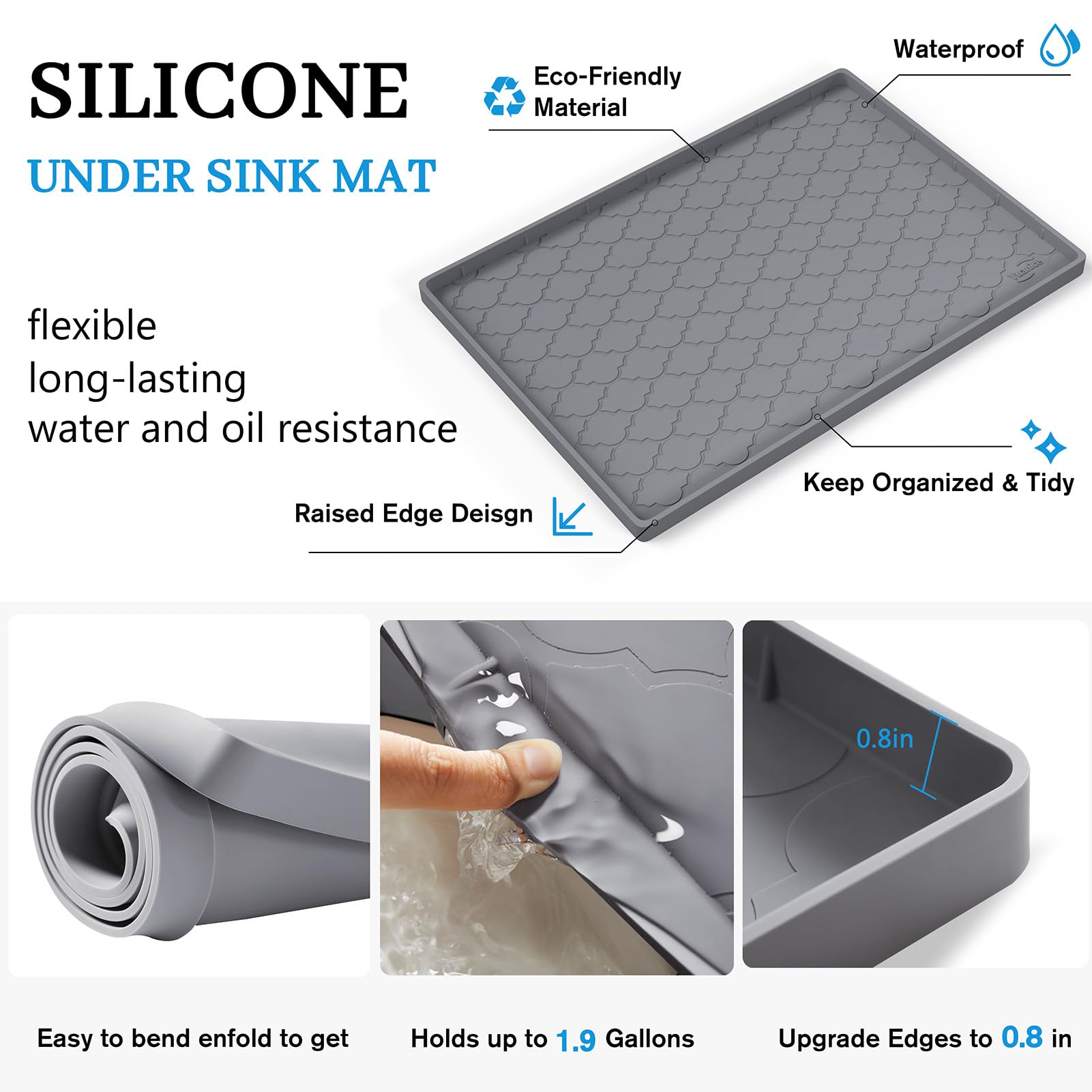 Waterproof Silicone Under Sink Mat 28