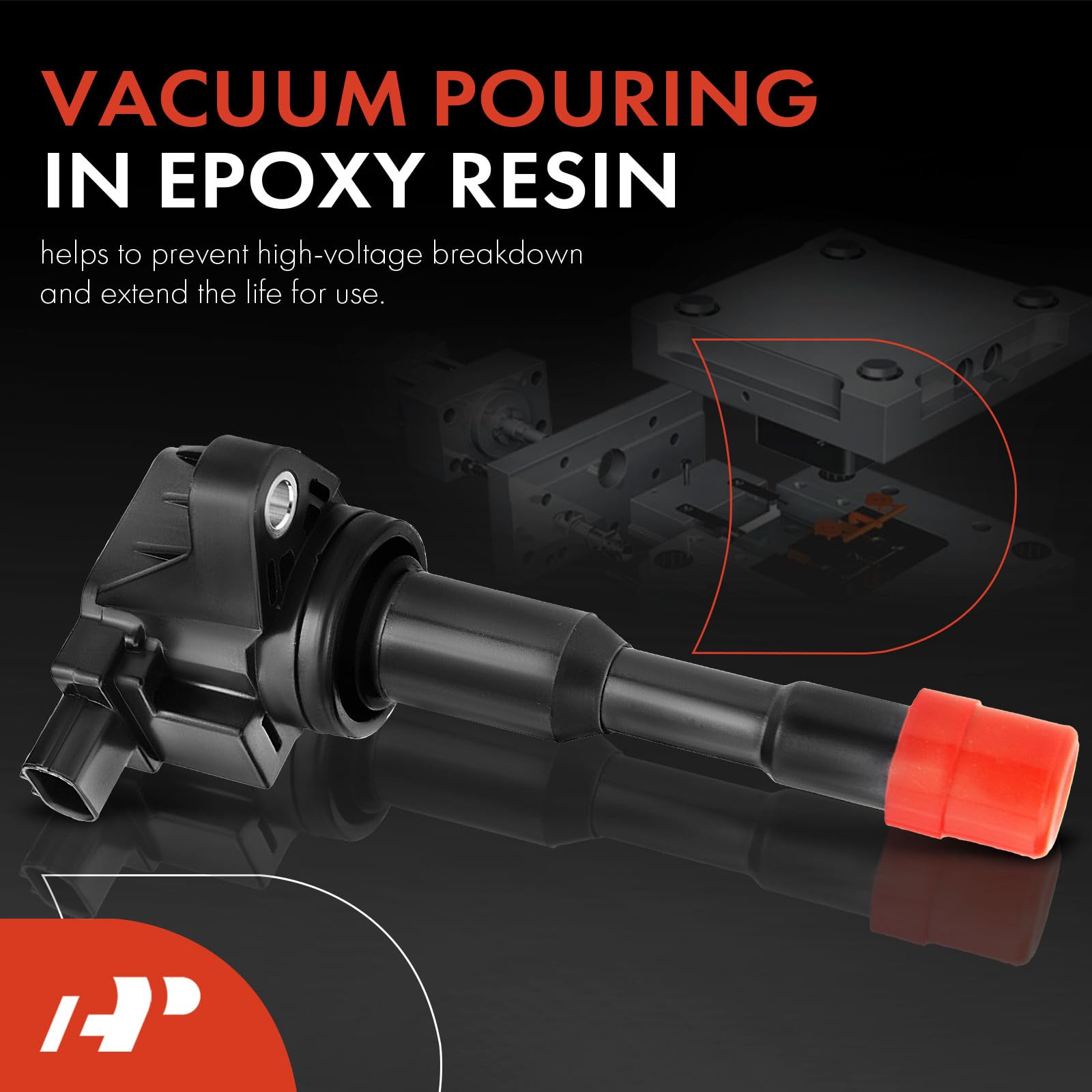 Premium 4-Piece Ignition Coil Pack Set - Compatible with 2003-2011 Honda Civic Hybrid 1.3L L4 Engine | Reliable Performance for Smoother Acceleration & Fuel Efficiency | Perfect for Daily Commuting & City Driving
