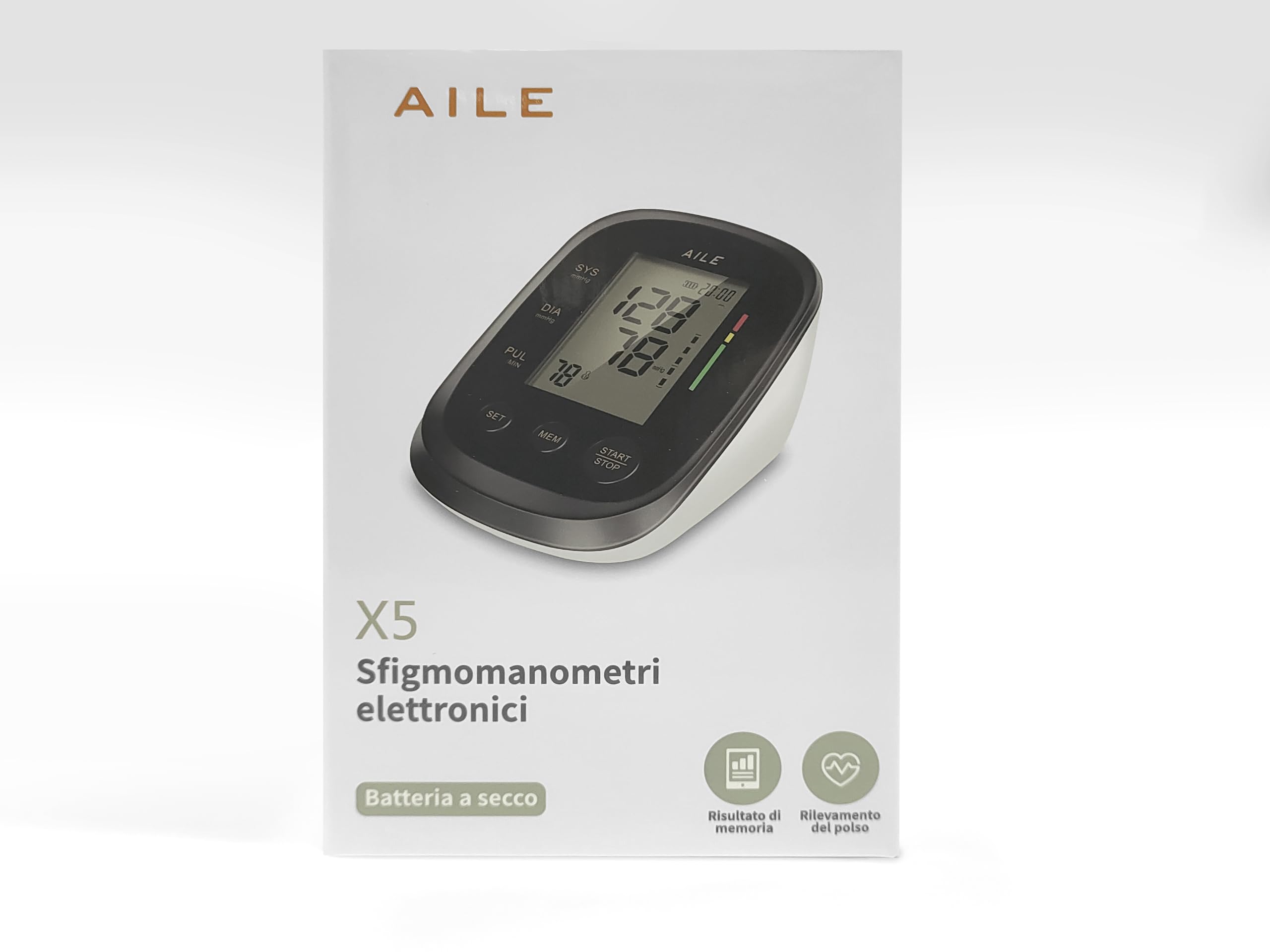 AILE Automatic Upper Arm Blood Pressure Monitor with Large Adjustable Cuff (8.7