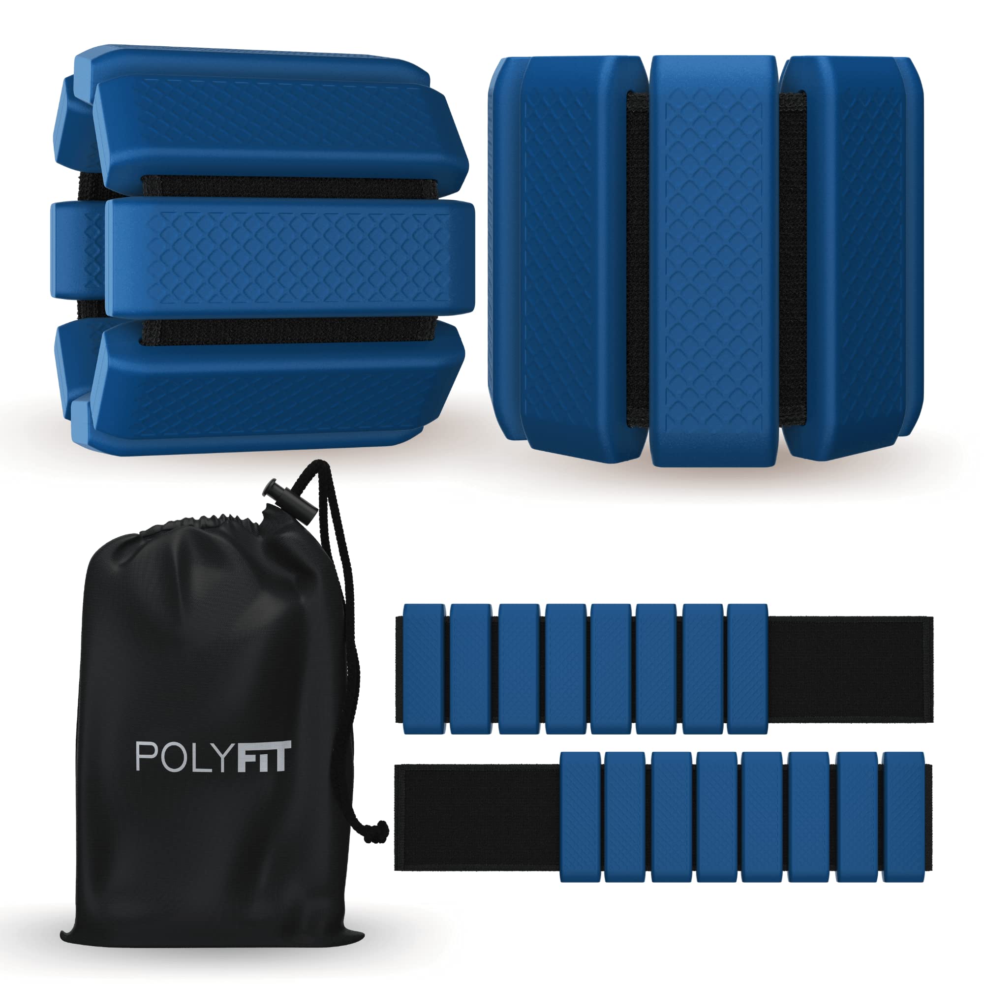 Adjustable Wrist & Ankle Weights Set for Women & Men - 1-5 lbs Each - Fitness Training, Running, Walking, Aerobics, Home Workouts - Neoprene Comfort Design