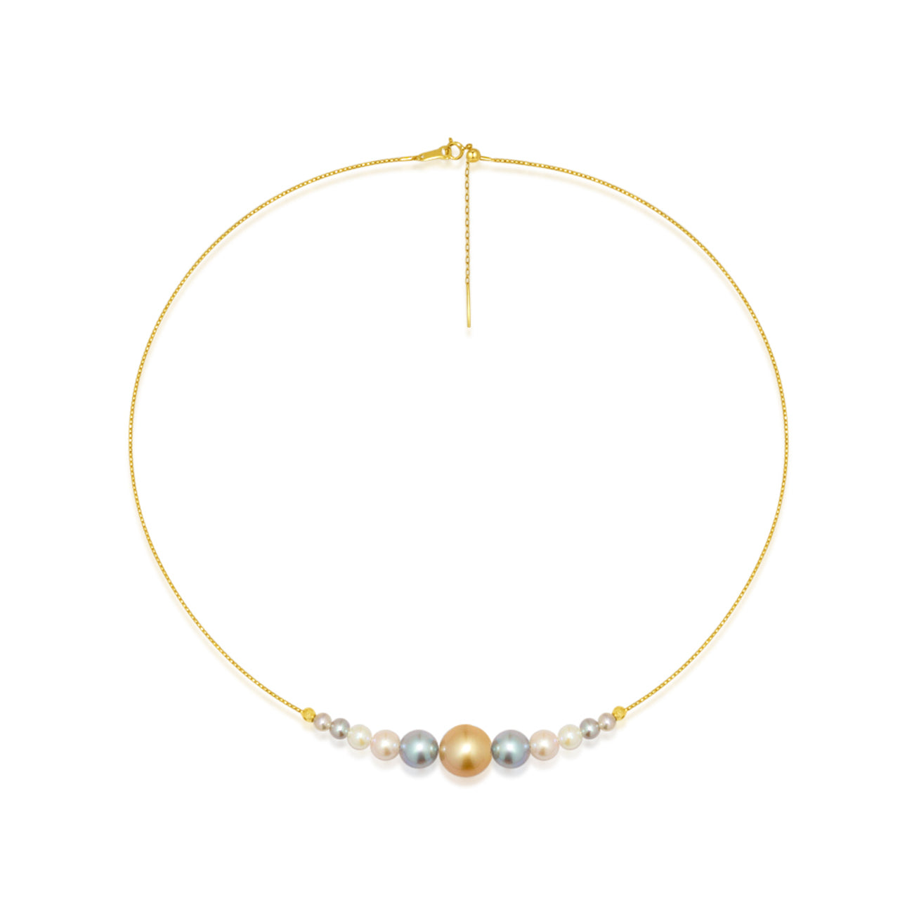 18K Gold South Sea & Akoya Pearl Necklace KN00128 | HARMONY - Elegant Pearl Jewelry for Weddings, Anniversaries & Special Occasions