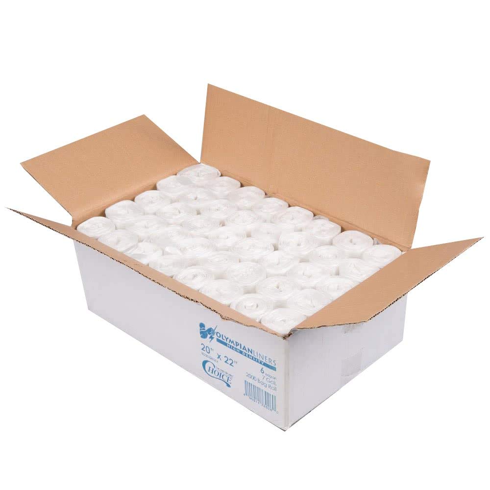 7 Gallon Heavy Duty Trash Bags - 2000 Count Bulk Pack | Commercial & Home Use for Kitchen, Office, Restaurants & Outdoor Cleanup