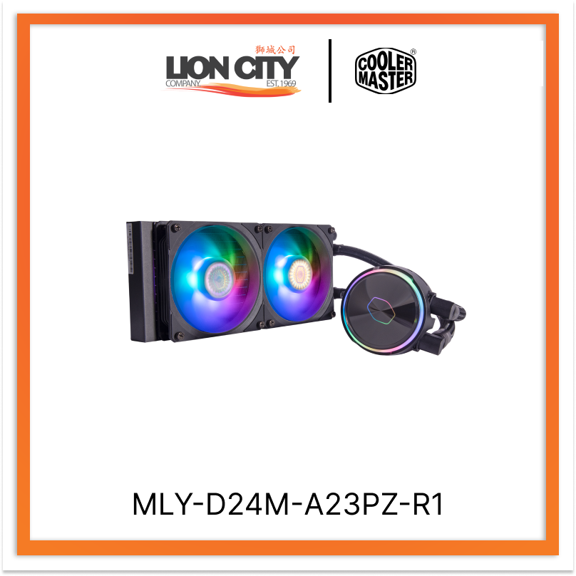 Cooler Master MLY D24M A23PZ R1 CM MASTERLIQUID PL240 FLUX ARGB CPU Liquid Cooler - 240mm Radiator, Dual Chamber Pump, 5-Year Warranty - Perfect for Gaming PC Builds & High-Performance Cooling