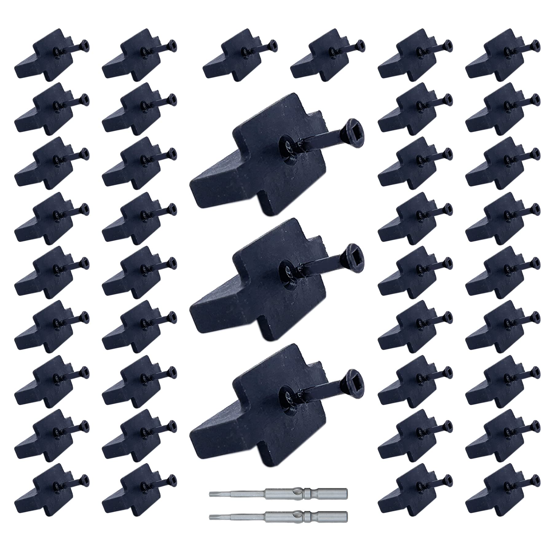 LPET 250PCS Universal Hidden Deck Fastener Clips - Nylon T-Clips for Composite Decking Boards Installation | Perfect for DIY Deck Projects & Outdoor Flooring Construction