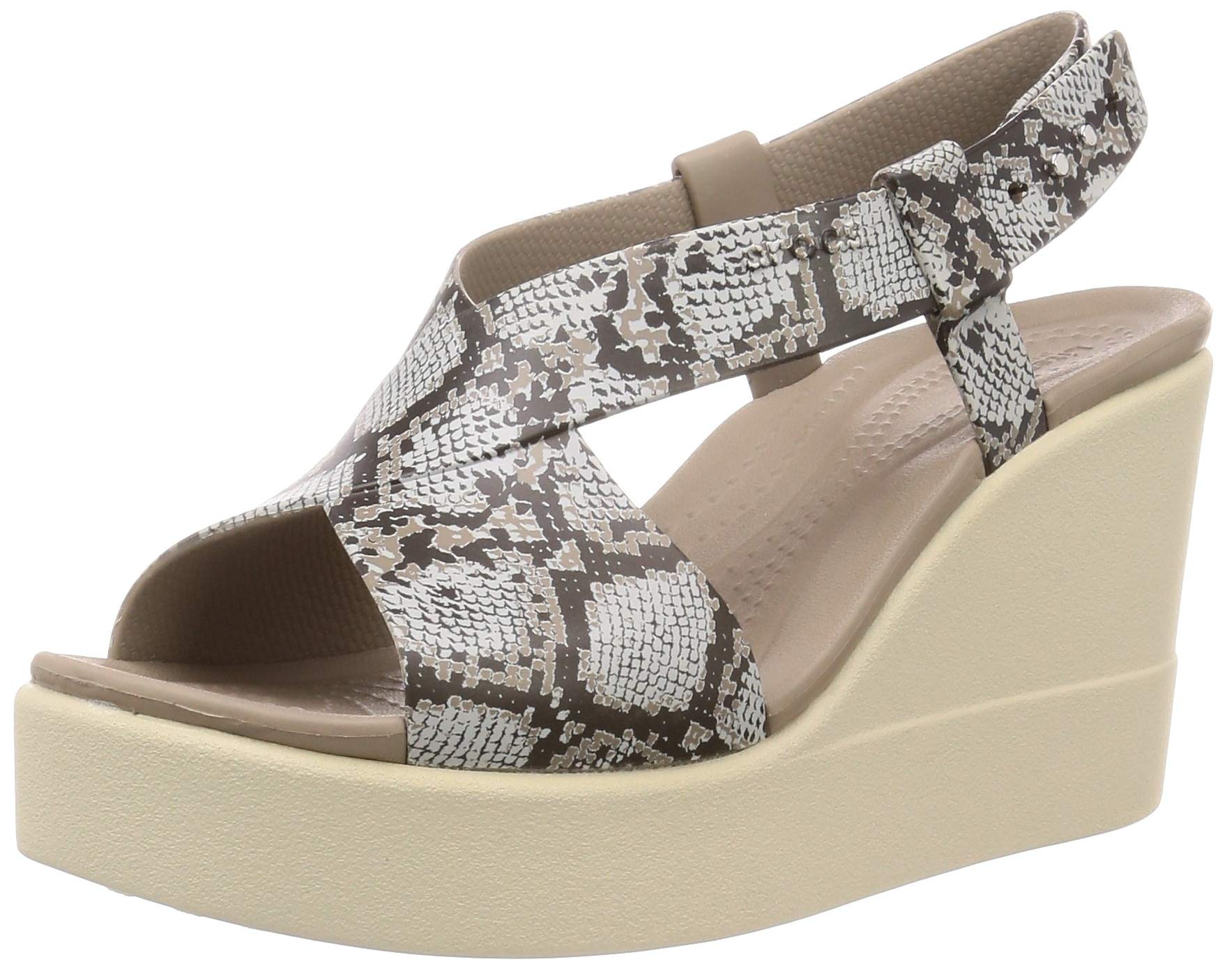 Crocs Women's Brooklyn High Wedge Sandals - Comfortable & Stylish Slip-On Shoes for Casual Outings, Beach, and Summer Wear
