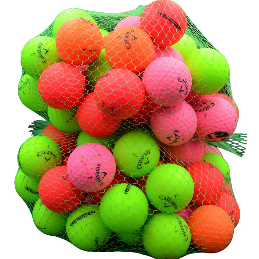 Premium Used Callaway Golf Balls 4A/Near Mint - Supersoft Matte Color Mix for Enhanced Performance | Perfect for Practice, Driving Range & Casual Play