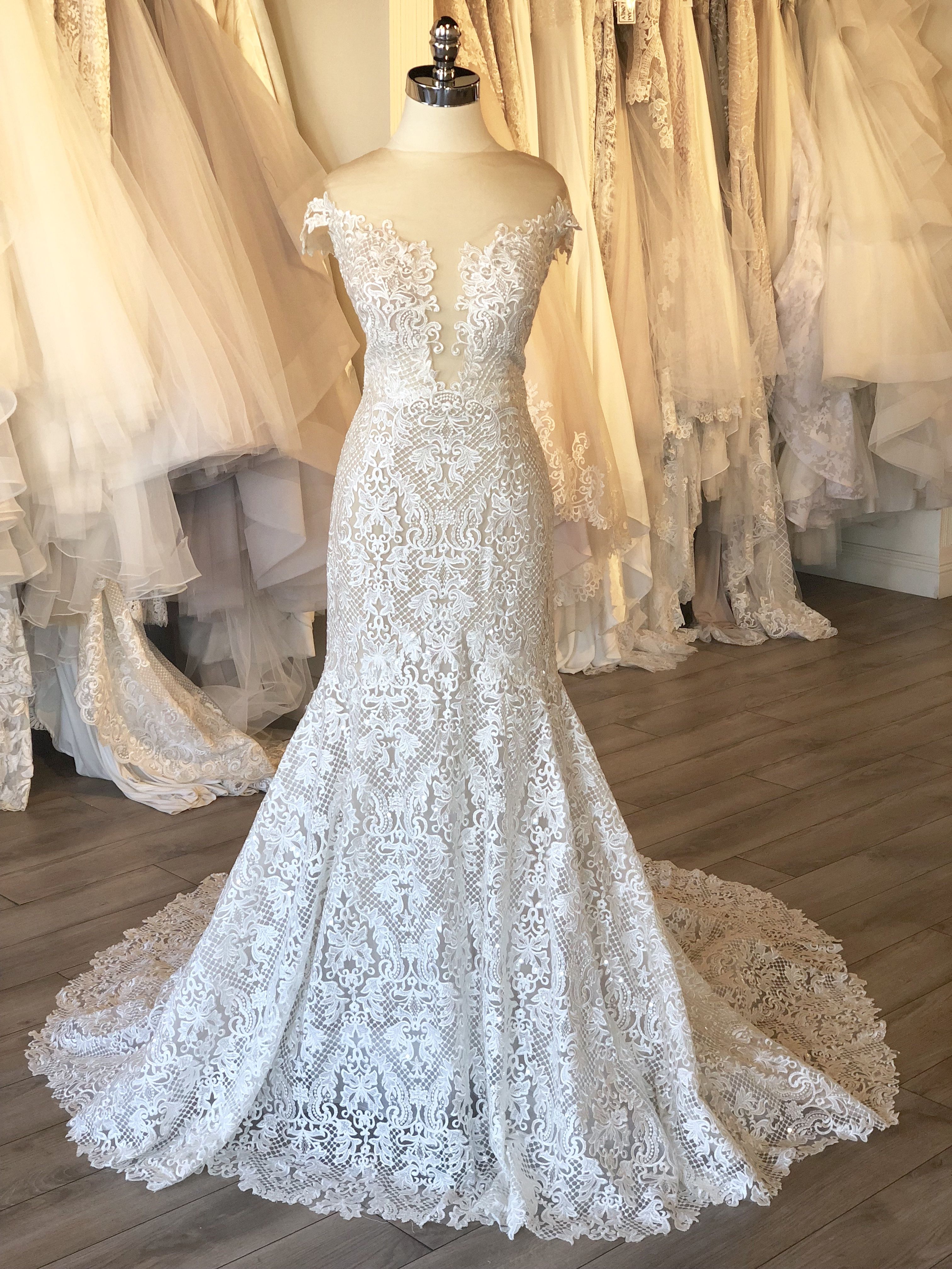 Calla Blanche Miley 18245 Sample Wedding Gown - Elegant A-Line Bridal Dress for Prom, Evening Gala & Formal Occasions