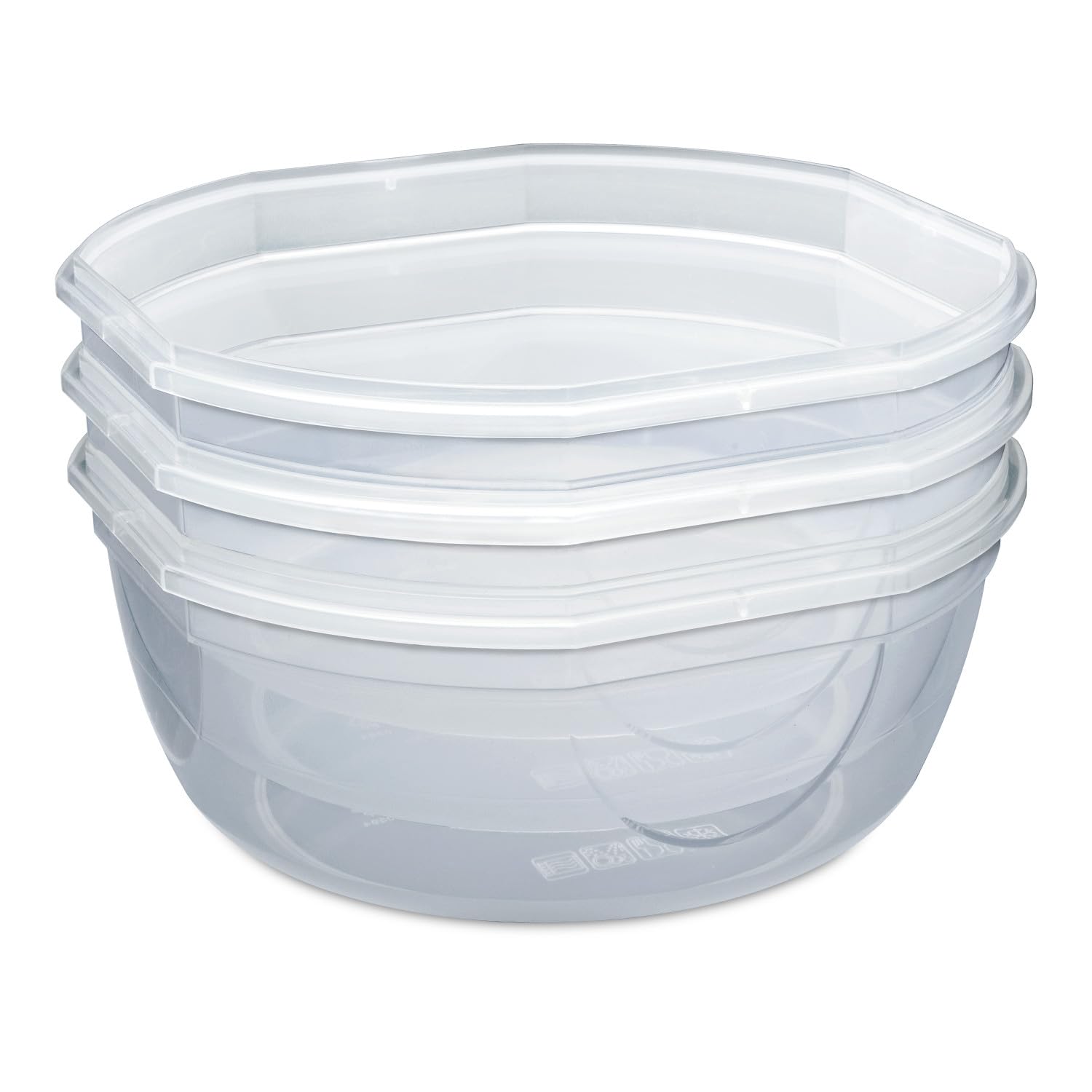 Sterilite Ultra-Seal 4.7 Quart Airtight Food Storage Containers with Latching Lids - 4-Pack Set of Clear Microwave & Dishwasher Safe Bowls with Red Gasket Seal | Perfect for Meal Prep, Leftovers, Pantry Organization & Freezer Storage