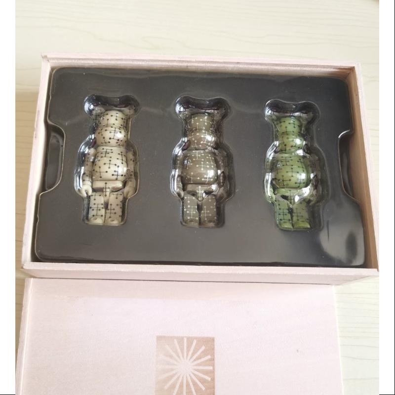 Limited Edition Bearbrick Eames Office Pattern Wooden Box - Medicom Be@rbrick 2006 Collectible Figure | Perfect for Home Decor, Office Display & Anime Collector Showcase
