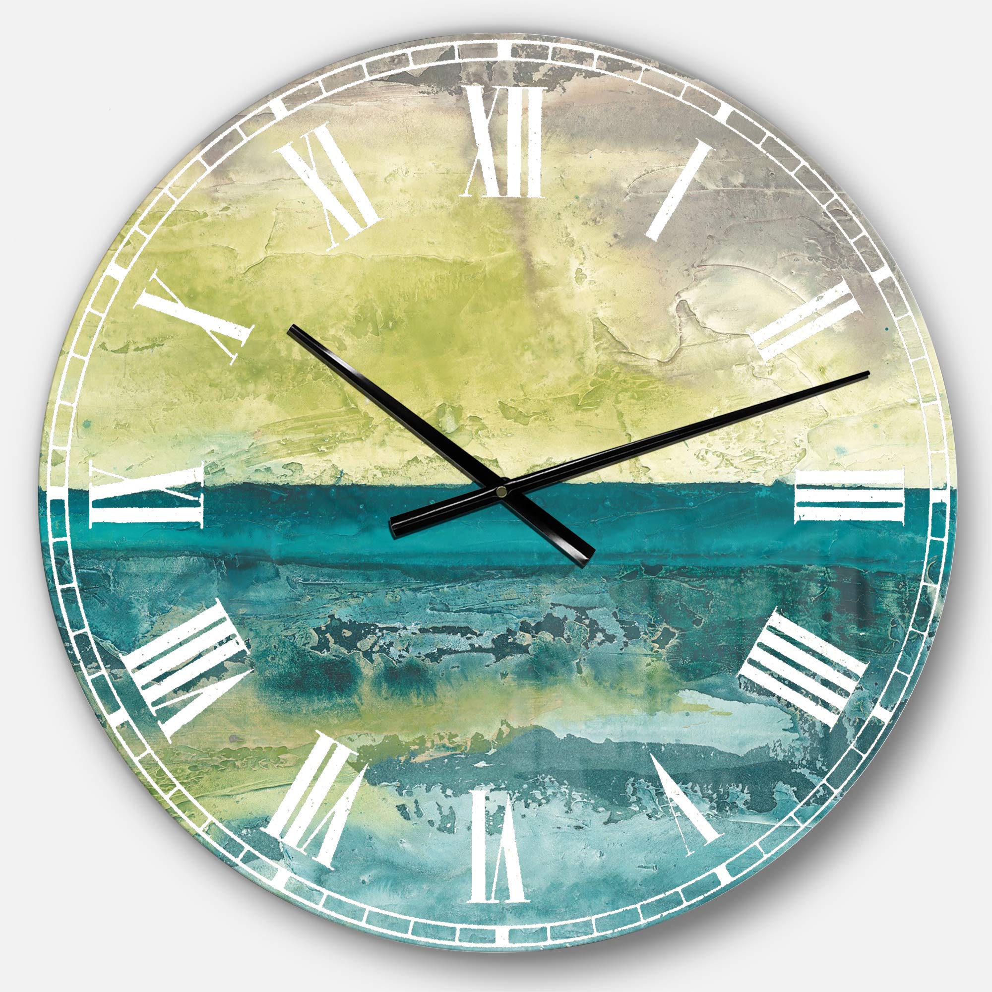 Designart Beyond The Horizon I Traditional Circle Wall Clock - Round Metal Wall Art for Home, Living Room, Bedroom & Office Decor | Perfect for Modern Interiors, Gift Giving and Wall Accent Decorations