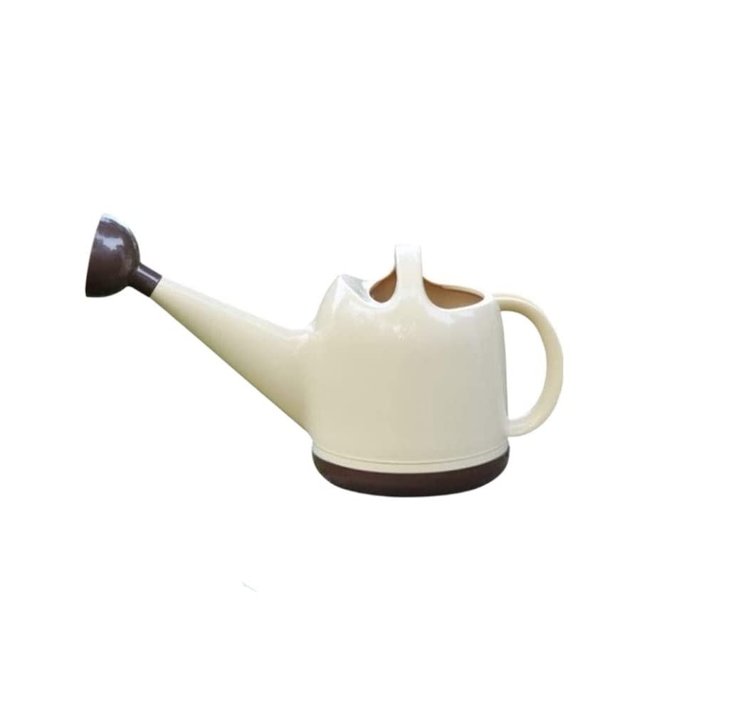 Beige Long Spout Watering Can for Indoor & Outdoor Plants - Garden Flower Pot Watering Can with Sprinkler - Perfect for Houseplants, Potted Flowers, and Garden Beds