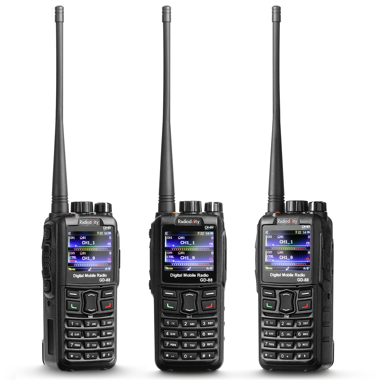 Radioddity GD 88 DMR Two-Way Radio - 7W Max Power, Analog & Digital Modes, VHF/UHF Bands with GPS/APRS - Cross Band Repeat & SFR Function - Ideal for Outdoor Adventures, Emergency Communication & Ham Radio Enthusiasts