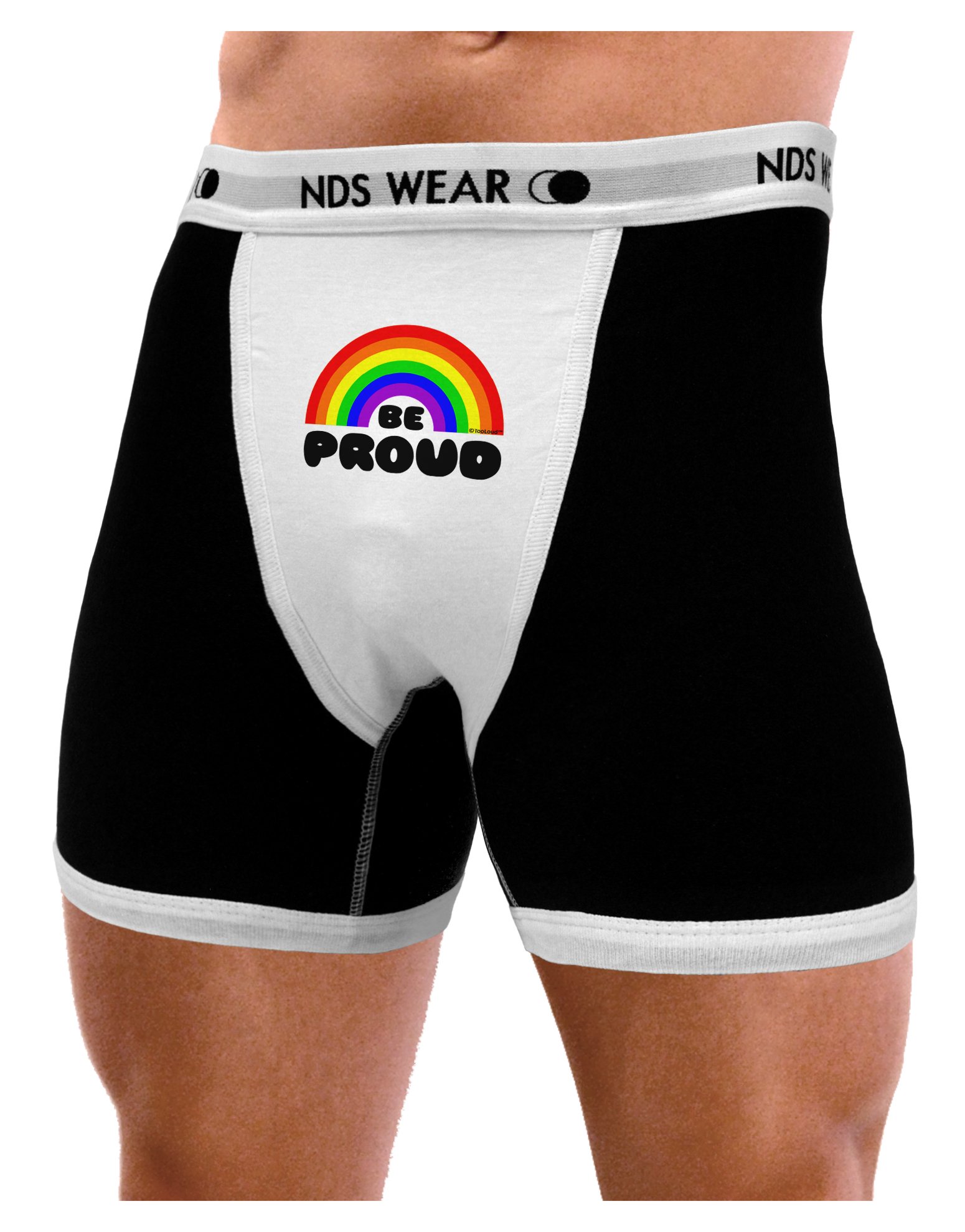 TooLoud Rainbow Pride Boxer Briefs for Men - LGBTQ+ Comfort Underwear for Everyday Wear & Pride Celebrations