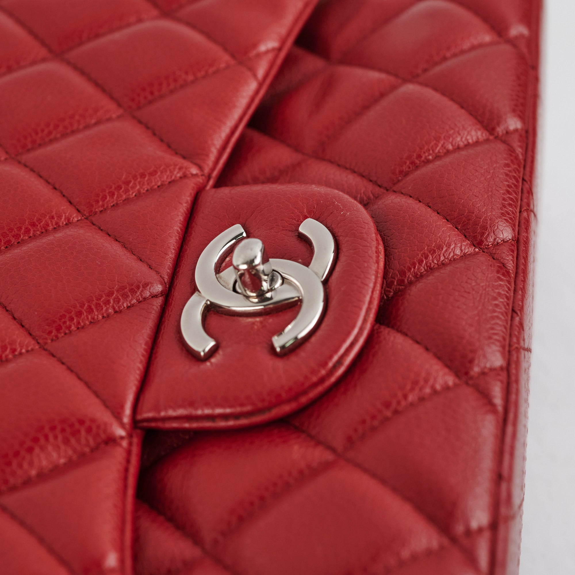 Chanel Maxi Caviar Classic Double Flap Bag in Red | Luxury Designer Handbag for Women | Perfect for Parties, Weddings & Special Occasions