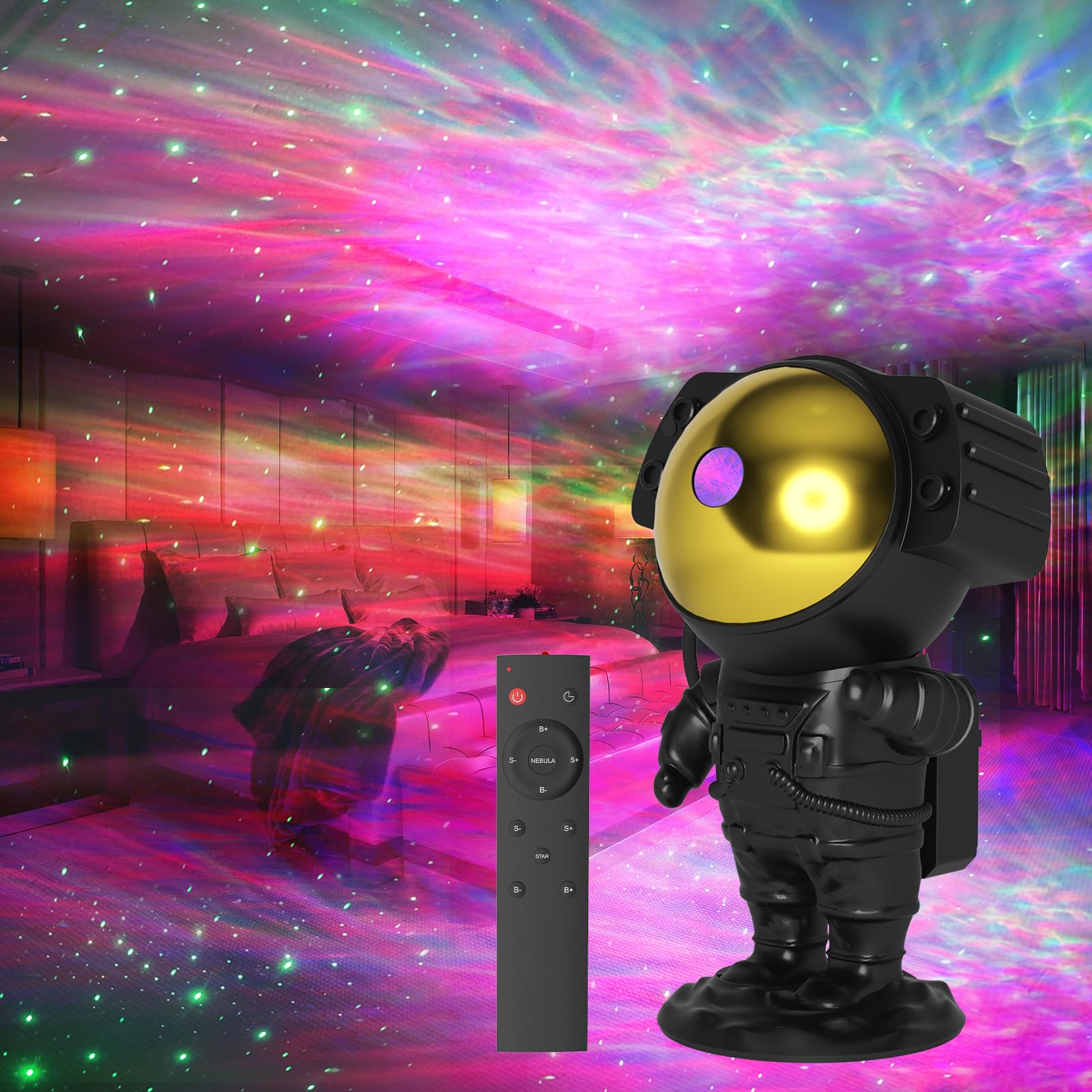 Galaxy Star Projector for Bedroom - Remote Control & Timer Night Light with Nebula Effect - Perfect for Kids Room, Nursery, Parties, Meditation & Relaxation - Ideal Birthday Gift for Boys & Girls