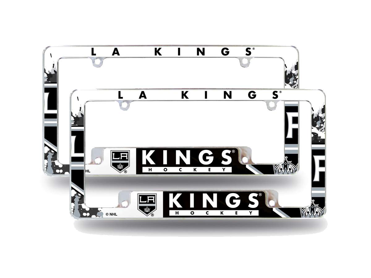 Los Angeles Kings NHL Chrome Metal License Plate Frames - Set of 2, Bold Full Frame Design for Cars & Trucks - Perfect for Hockey Fans & Team Pride