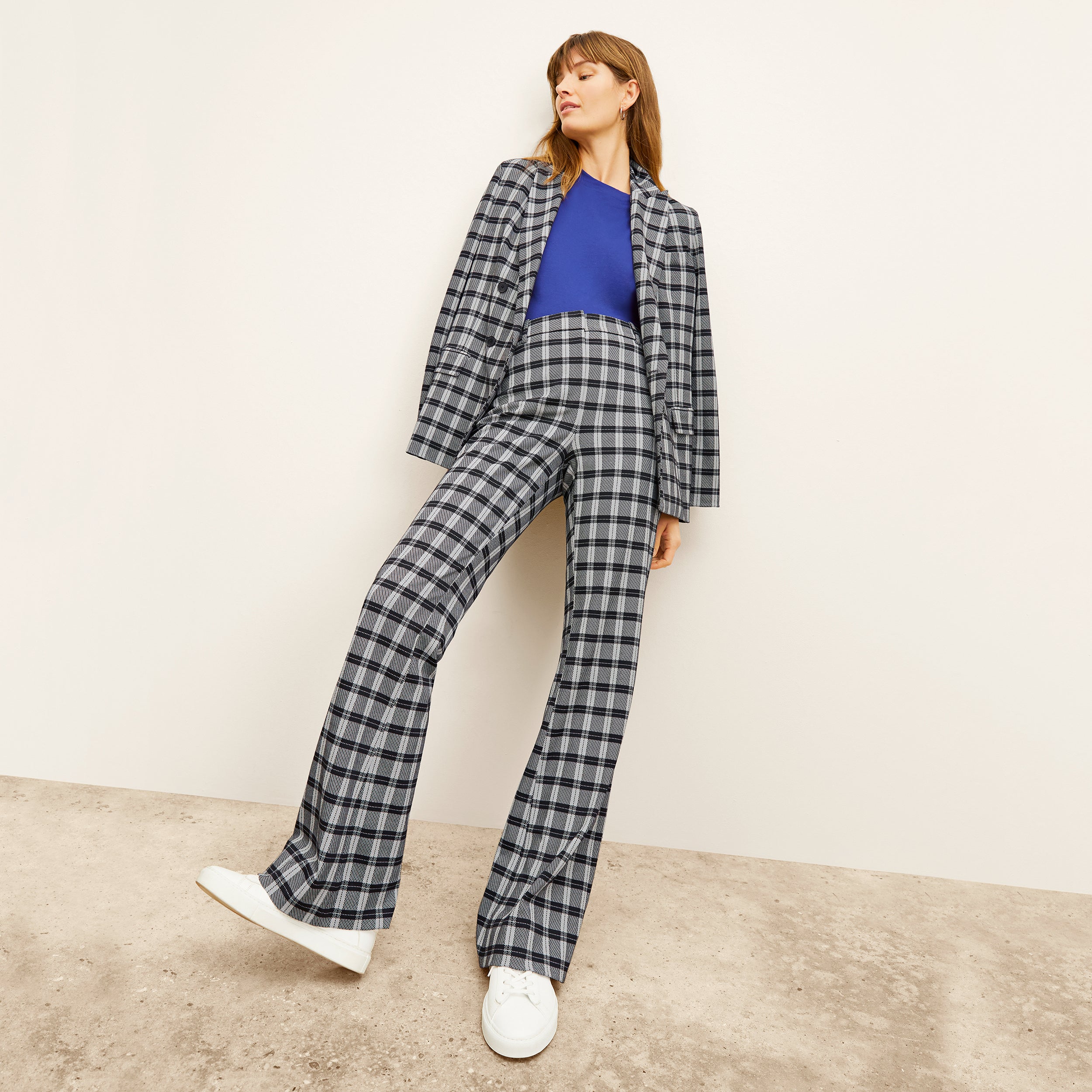 Horton Pant Knit Suiting Pants - Comfortable Stretch Formal Trousers for Office & Business Wear | Checkmate Collection | Perfect for Work, Meetings & Professional Events