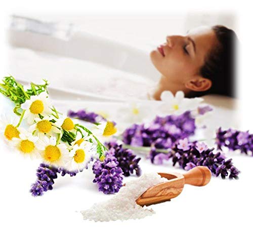 VÉDELA Naturals Lavender Bath Salt Set of 3 - Relaxing & Soaking Gift Box for Spa, Stress Relief & Self Care at Home