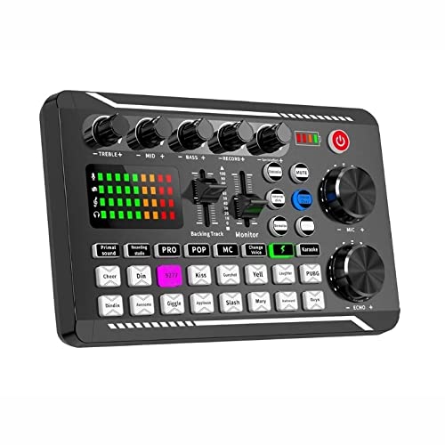 Professional F998 Audio Mixer Console with 3.5mm Microphone Input - USB Sound Card for PC, Phone & Live Streaming - Perfect for Podcasting, Gaming & Home Recording Studios
