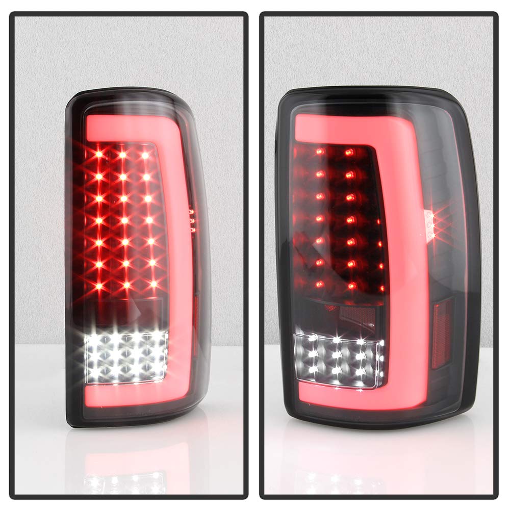 ACANII Full LED Tail Lights Brake Lamps Assembly for 2000-2006 Chevy Suburban Tahoe & GMC Yukon - Left+Right Pair, Bright LED Tube Design for Enhanced Visibility & Safety at Night Driving