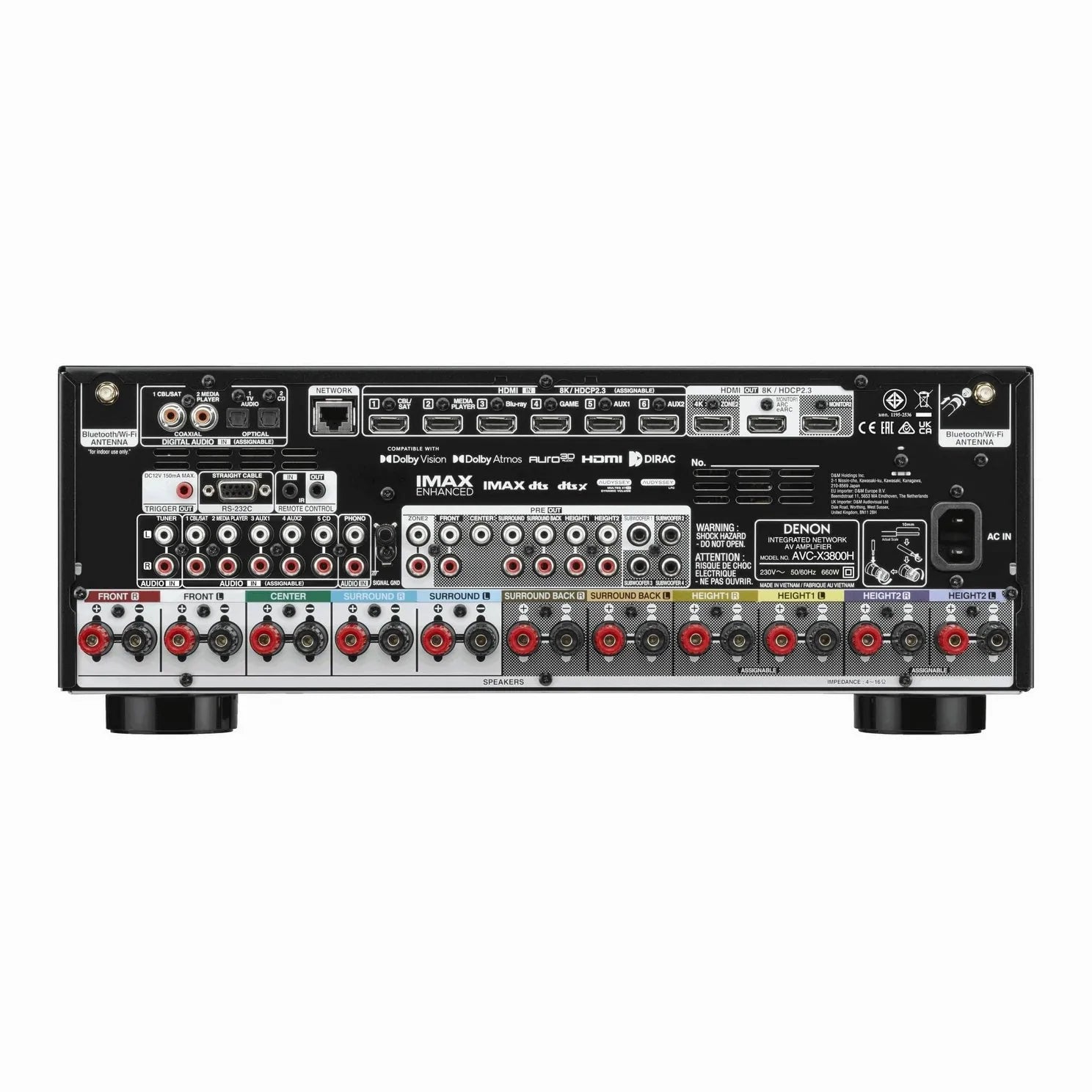 Denon AVC X3800H 9.4 Channel 8K AV Receiver with Dolby Atmos & IMAX Enhanced - Premium Home Theater Audio System for Movies, Gaming & Music Streaming