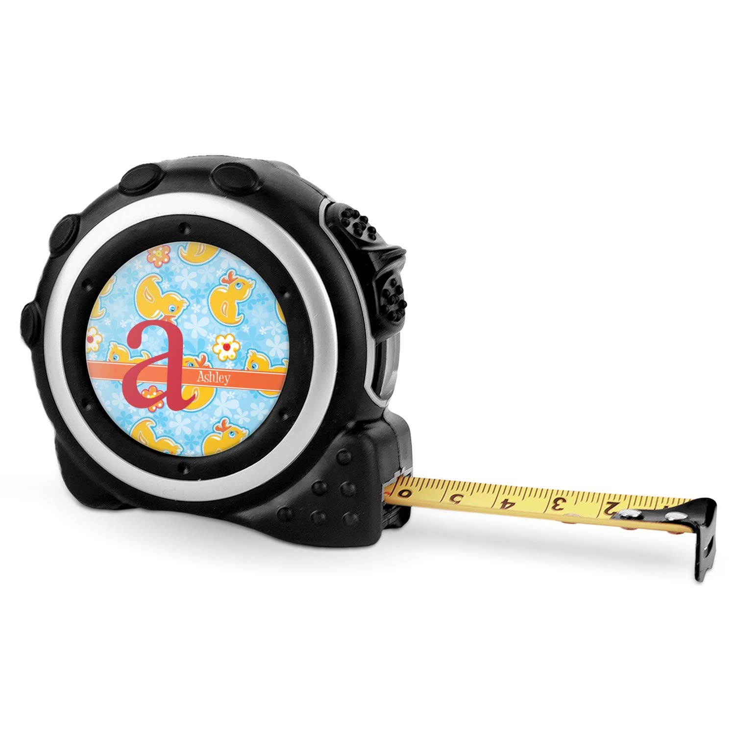 Custom Rubber Duckies & Floral Design Tape Measure - 16 Feet Retractable, Perfect for Sewing, DIY Crafts, Home Improvement, and Gift Giving