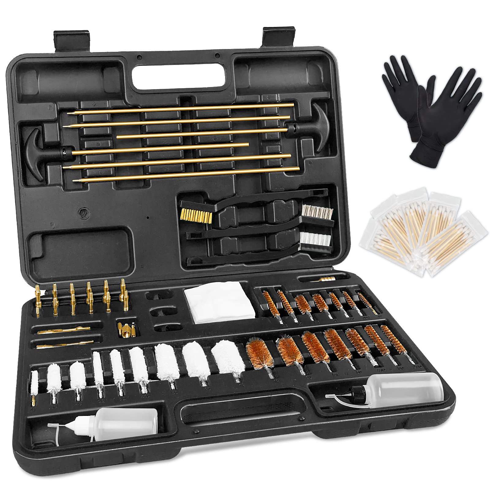 Premium Gun Cleaning Kit for Rifle, Pistol, Shotgun & Handgun - Universal Gun Cleaning Kit with Case & Brushes for All Calibers | Perfect for Hunting, Shooting Range & Firearm Maintenance