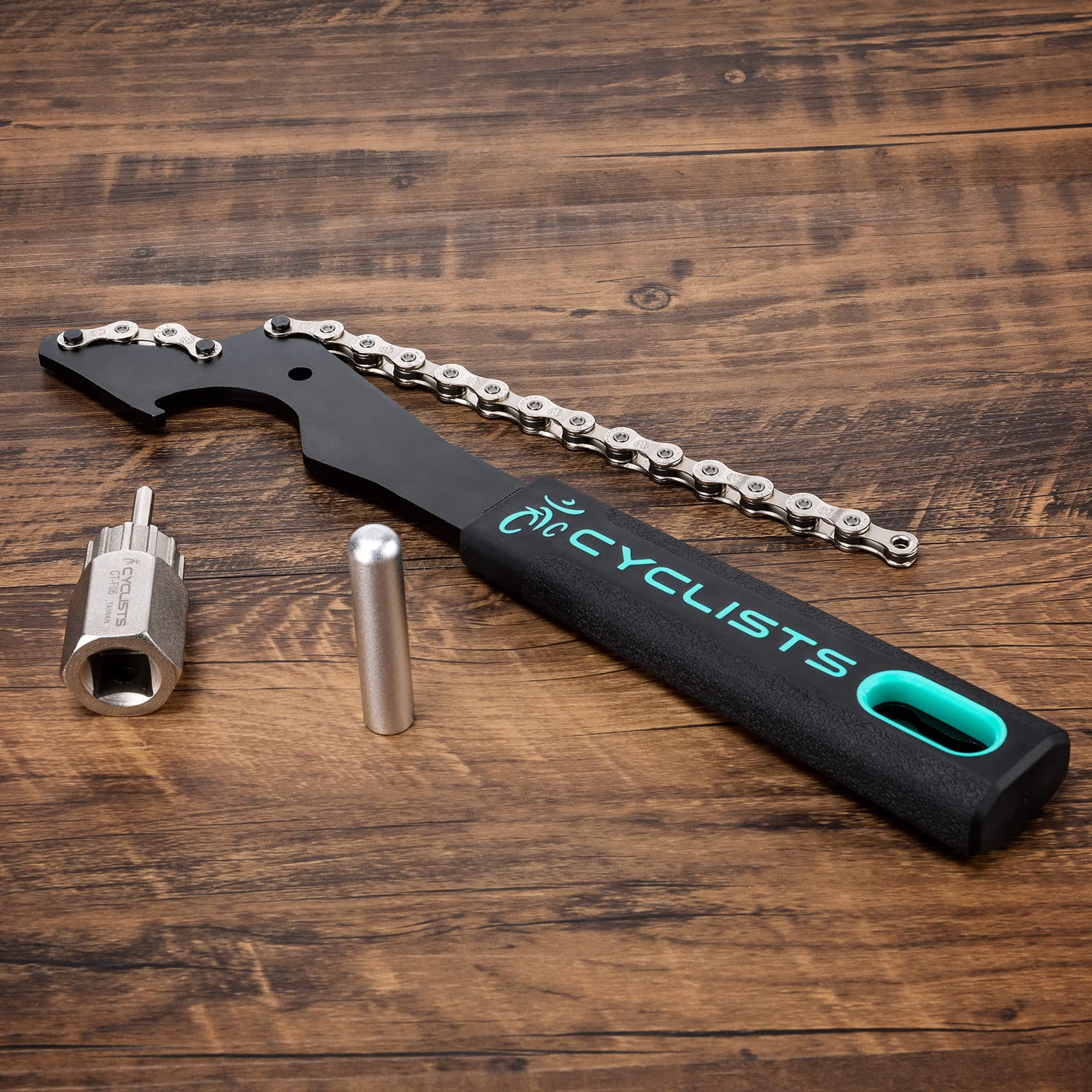 Bike Cassette Removal Tool Kit - Professional Bicycle Sprocket Removal Tools with Chain Whip & Lockring Tool - Compatible with Shimano HG Freewheel Cassette - Includes 5mm & 12mm Guide Pins - Perfect for Bike Maintenance, Repair & Drivetrain Upgrades