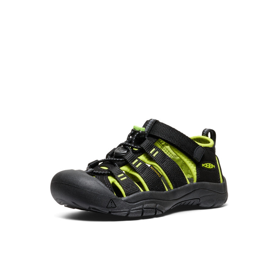 Newport H2 Kids' Sandals - Black & Lime Green | Comfortable Beach & Pool Shoes for Boys and Girls