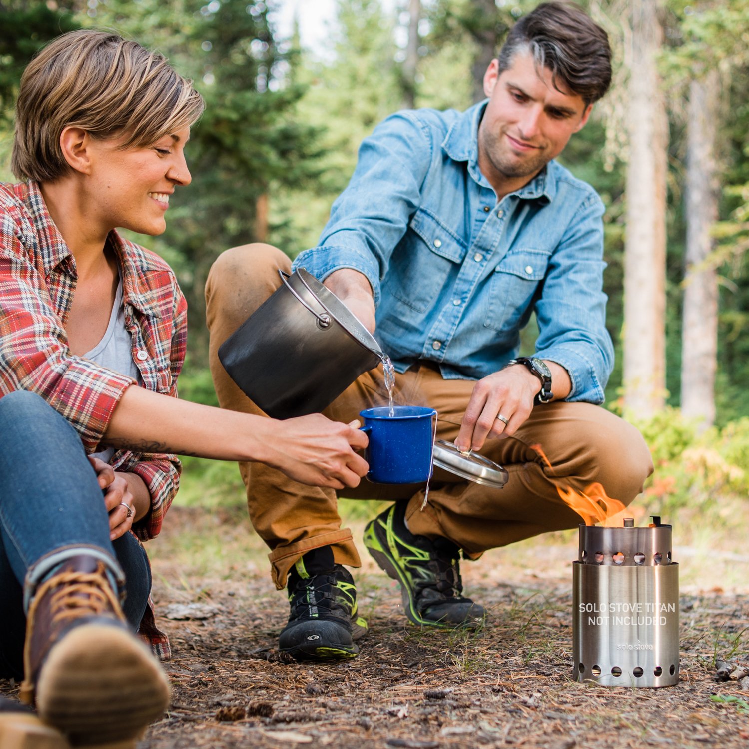 Solo Stove Pot 1800 - Stainless Steel Camping Cookware Set for Backpacking, Survival & Outdoor Adventures | Lightweight Cooking Equipment for Camping, Hiking & Campfire Meals