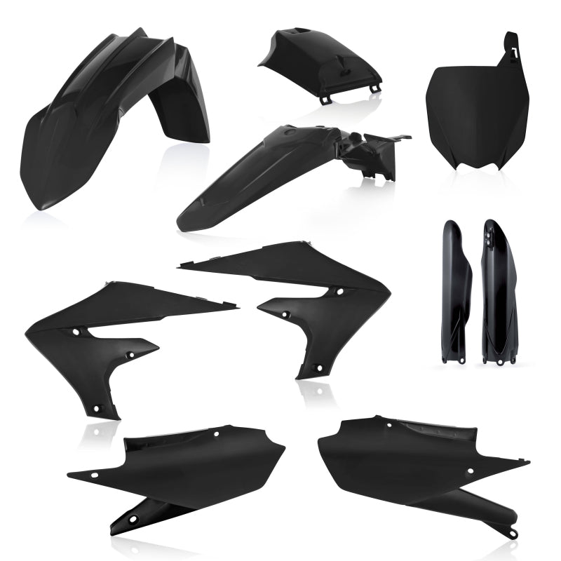 Acerbis Full Plastic Kit for Yamaha YZ250F YZ250FX YZ450F YZ450FX (18-23) - Includes Tank Cover - Black - Durable Replacement for Off-Road & Motocross Racing