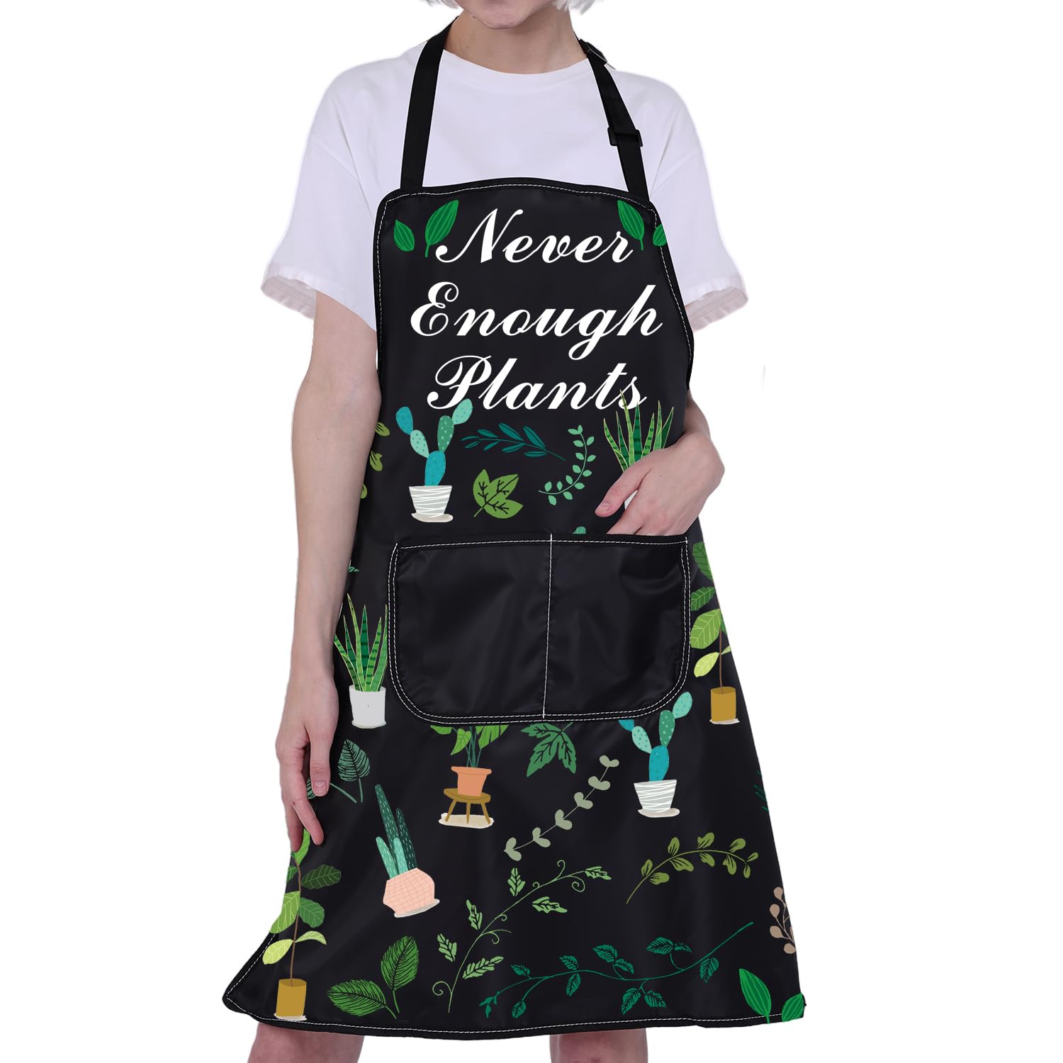 CMNIM Plant Apron with Pockets - Gardening Apron for Plant Lovers, Cooking & Outdoor Activities - Perfect Gift for Gardeners & Plant Enthusiasts - Ideal for Gardening, Cooking, and Outdoor Adventures