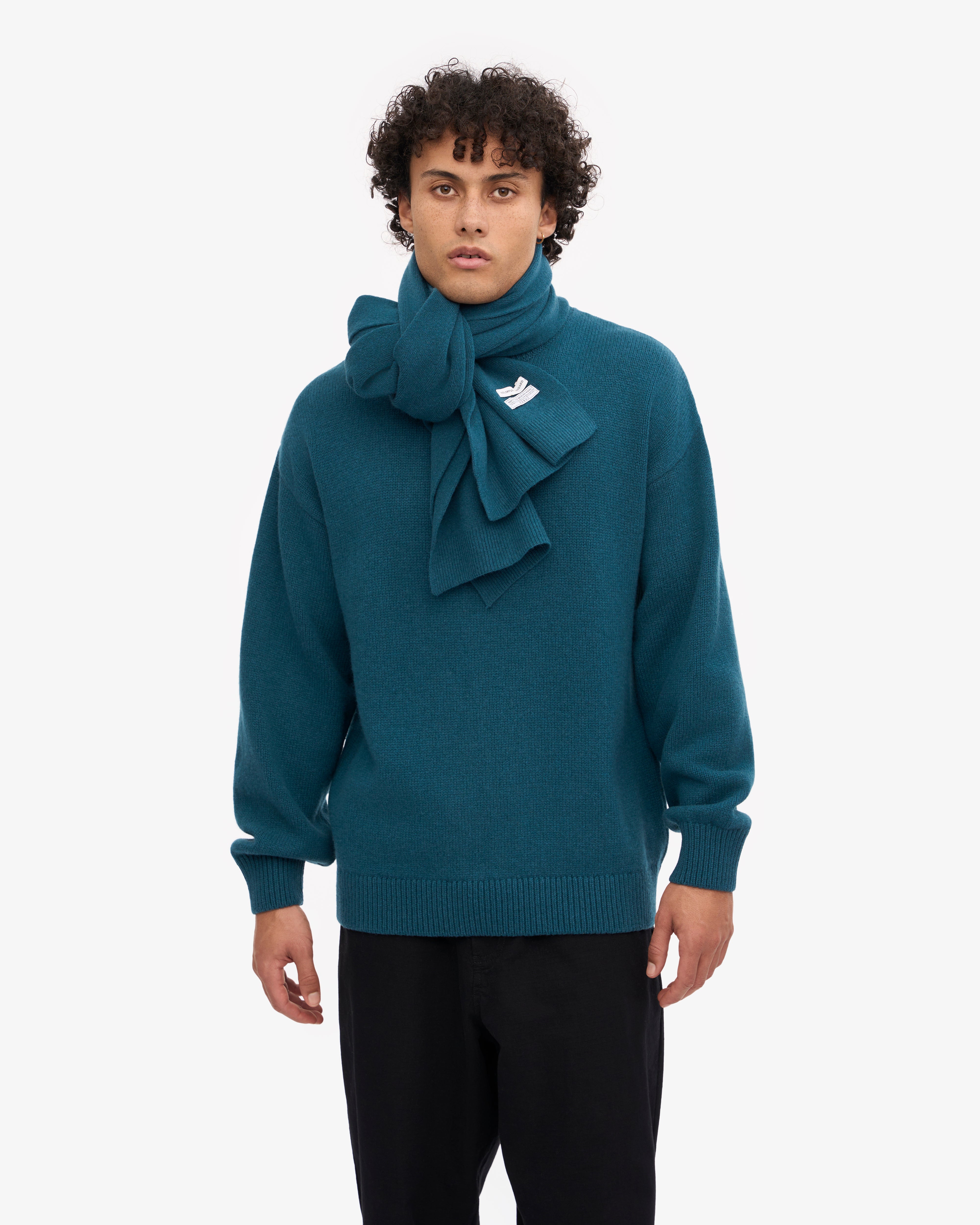 Premium Merino Wool Scarf for Women & Men - Soft & Warm Ocean Green Winter Accessory - Perfect for Cold Weather, Outdoor Activities & Fashion Styling