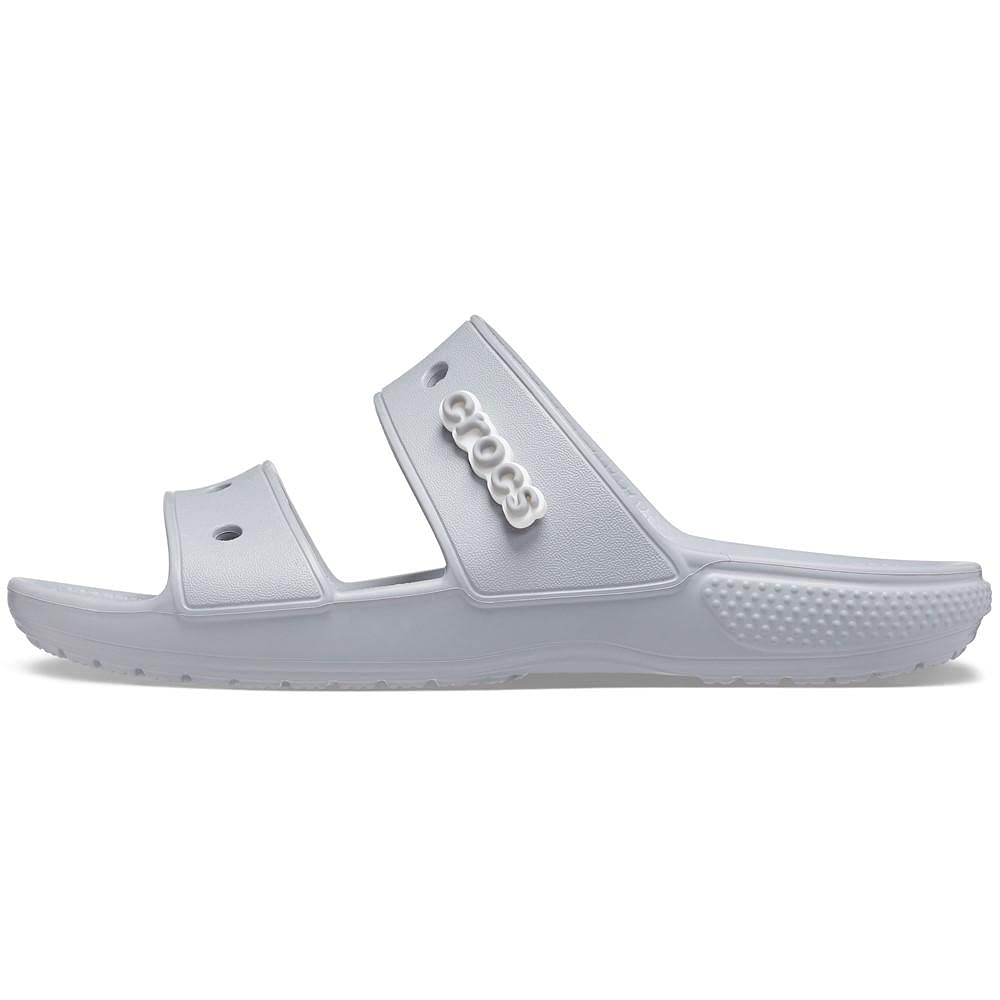 Crocs Unisex-Adult Classic Smiley Sandal Slide - Comfortable Slip-On Sandals for Men & Women - Perfect for Beach, Pool, and Casual Wear