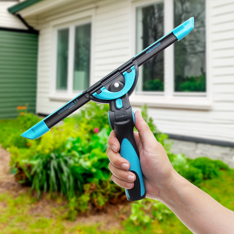Moerman Liquidator 3.0 & Excelerator 2.0 Window Cleaning Squeegee Combo Kit - Professional Glass Cleaning Tools for Home, Office, and Commercial Use