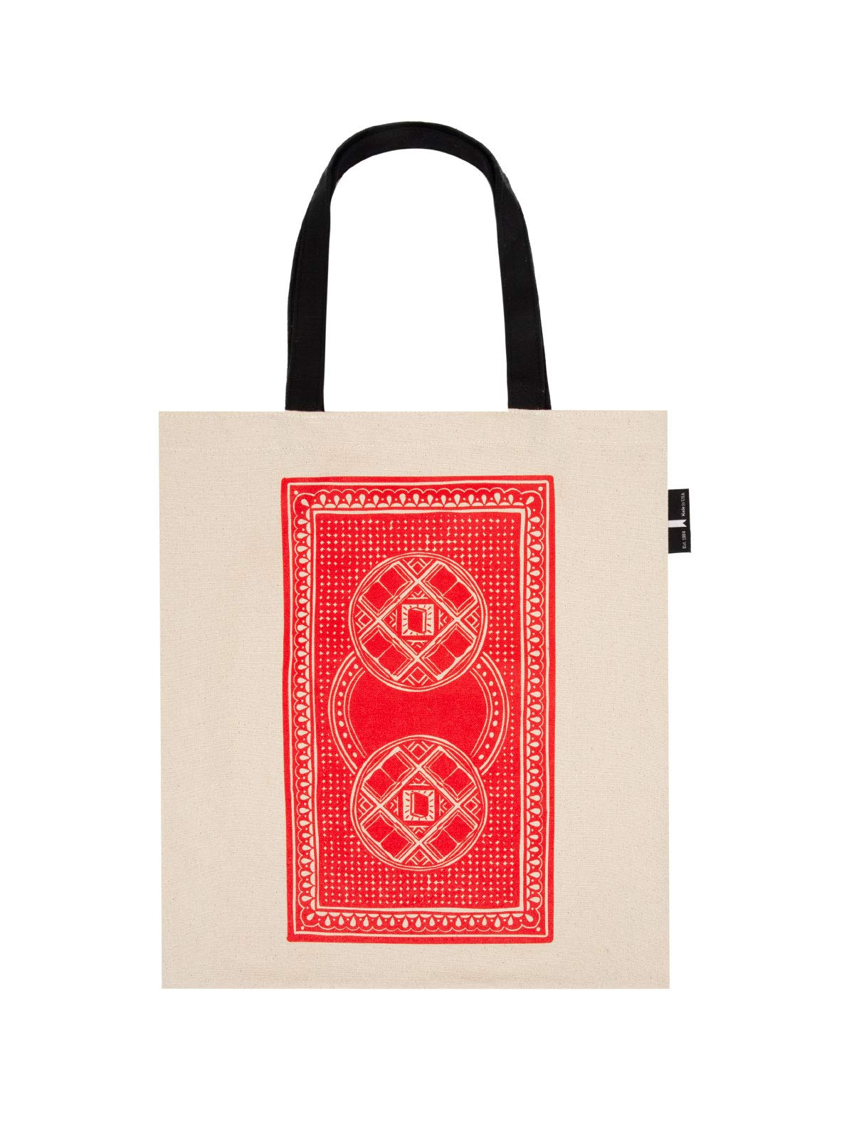 Out of Print Queen of Books Tote Bag - Durable Canvas Book Lover Gift - Perfect for Library, Bookstore & Literary Events