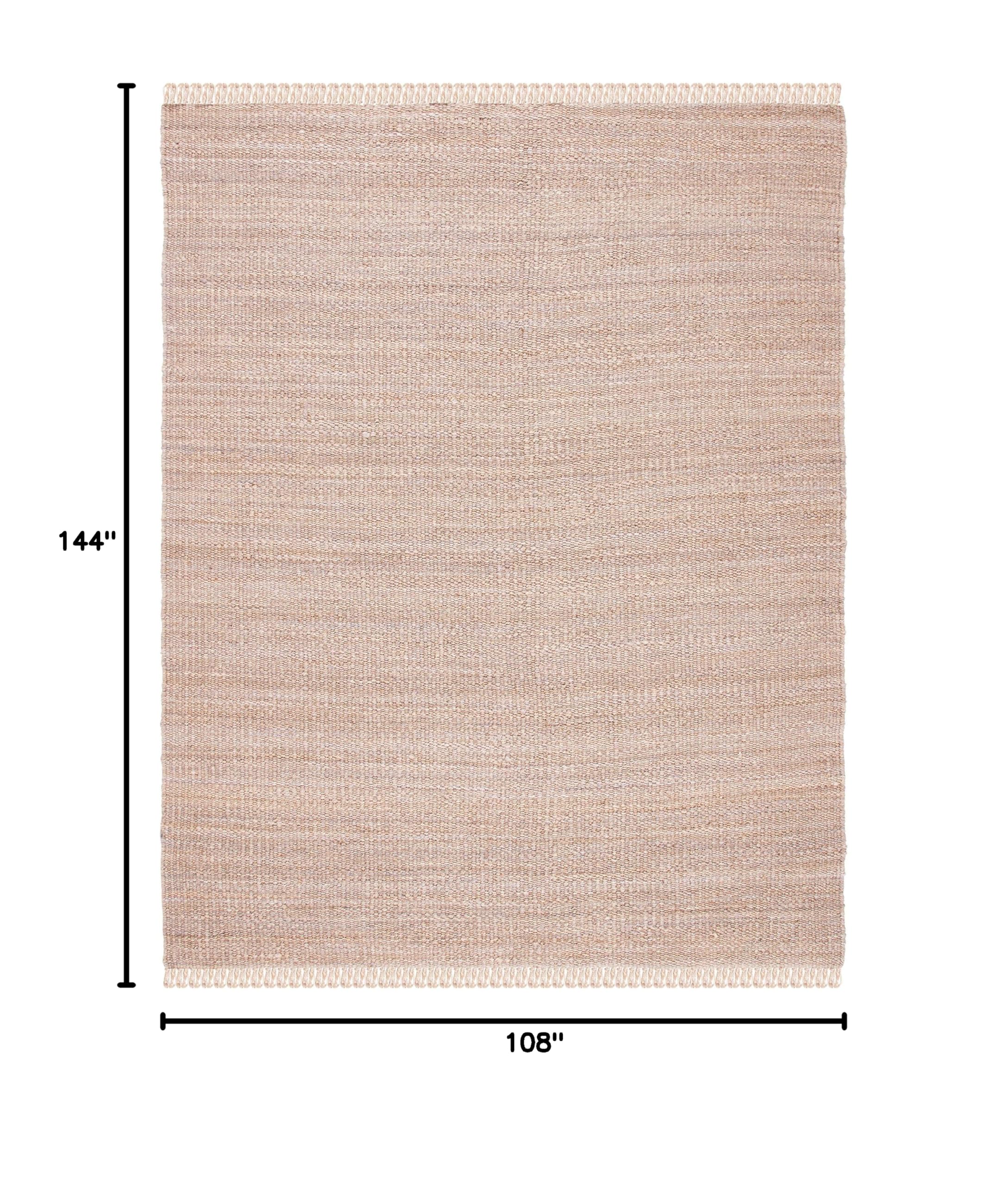 SAFAVIEH Handmade Boho Jute Area Rug 9' x 12' - Natural Fiber Woven with Fringe, Grey (NF368C) | Perfect for High Traffic Living Room, Bedroom & Boho Chic Home Decor
