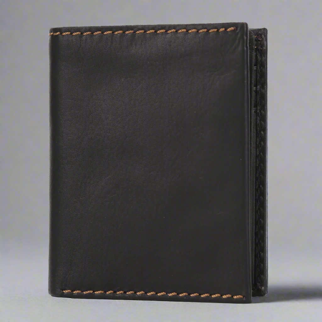 MET Men's Center Wing RFID Blocking Leather Wallet - Slim Bifold Design for Credit Cards & Cash - Perfect for Travel, Business & Everyday Use