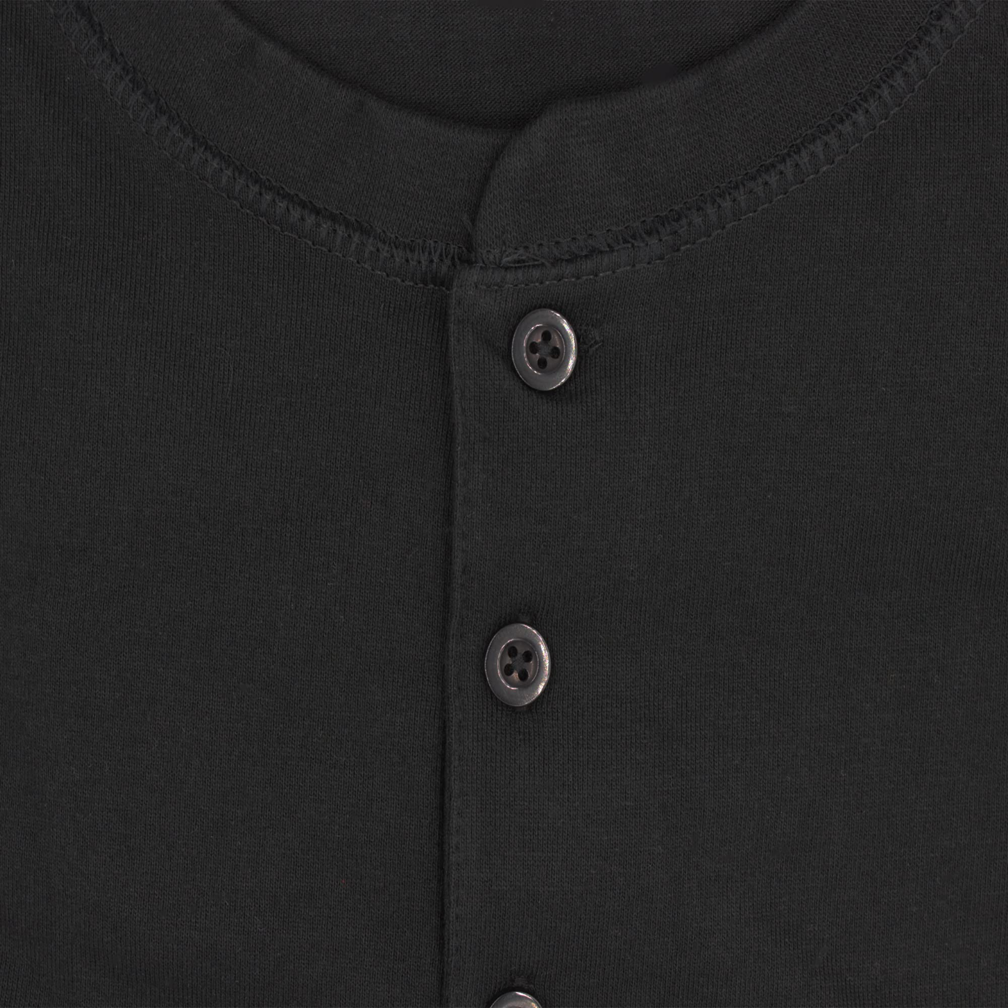 SLM Men's 100% Cotton Thermal Henley Shirt - Waffle Knit & Plain Undershirt for Winter Warmth, Layering & Outdoor Activities