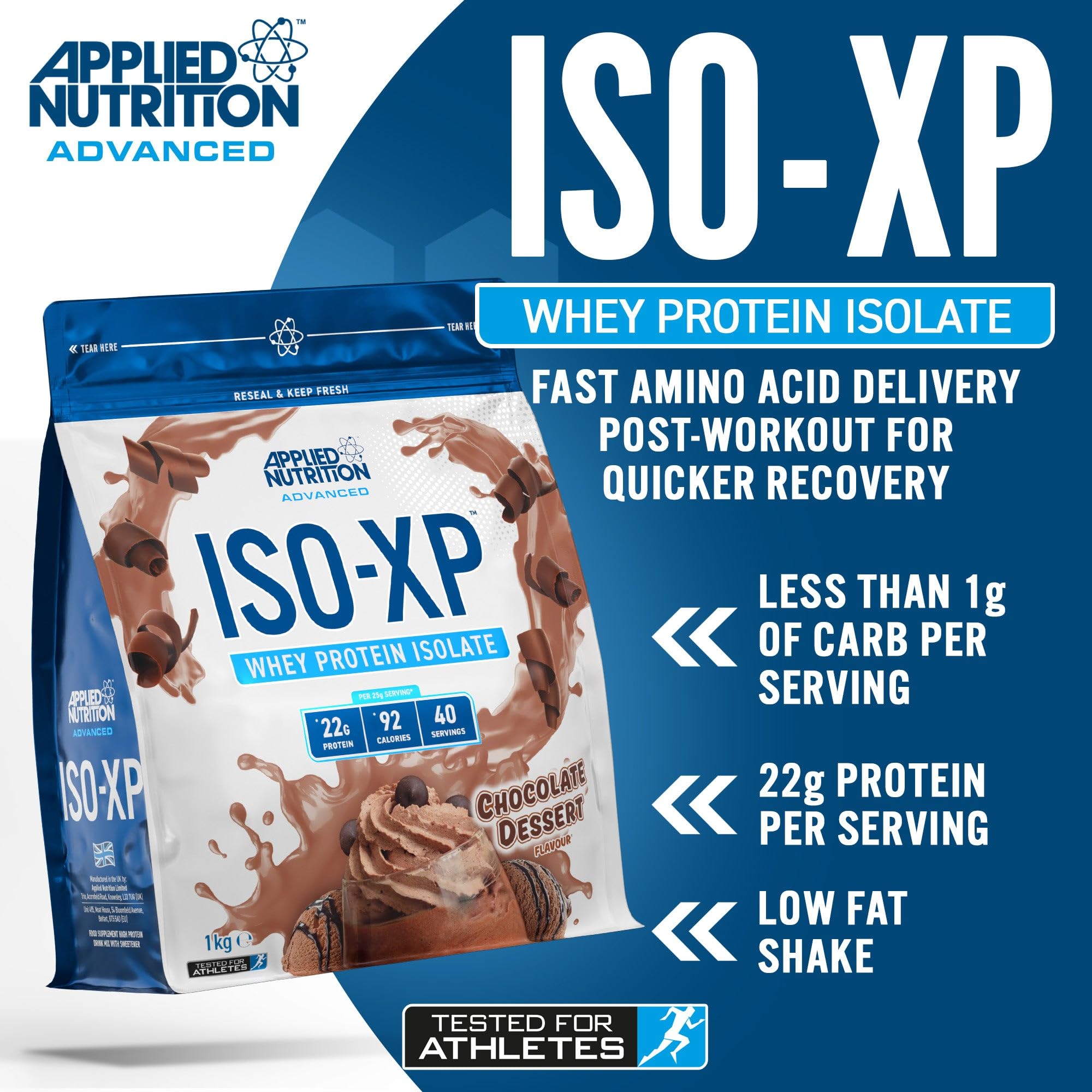Applied Nutrition ISO XP 1kg Whey Protein Powder - Premium Muscle Recovery & Growth Supplement for Athletes & Bodybuilders | Post-Workout & Gym Nutrition
